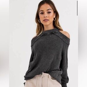 Free People Half Moon Bay cold shoulder sweater
